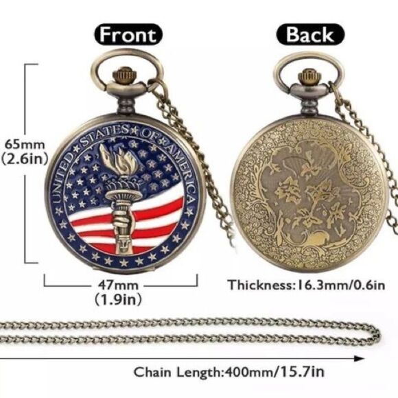 Liberty Torch Pocket Watch - Picture 4 of 4